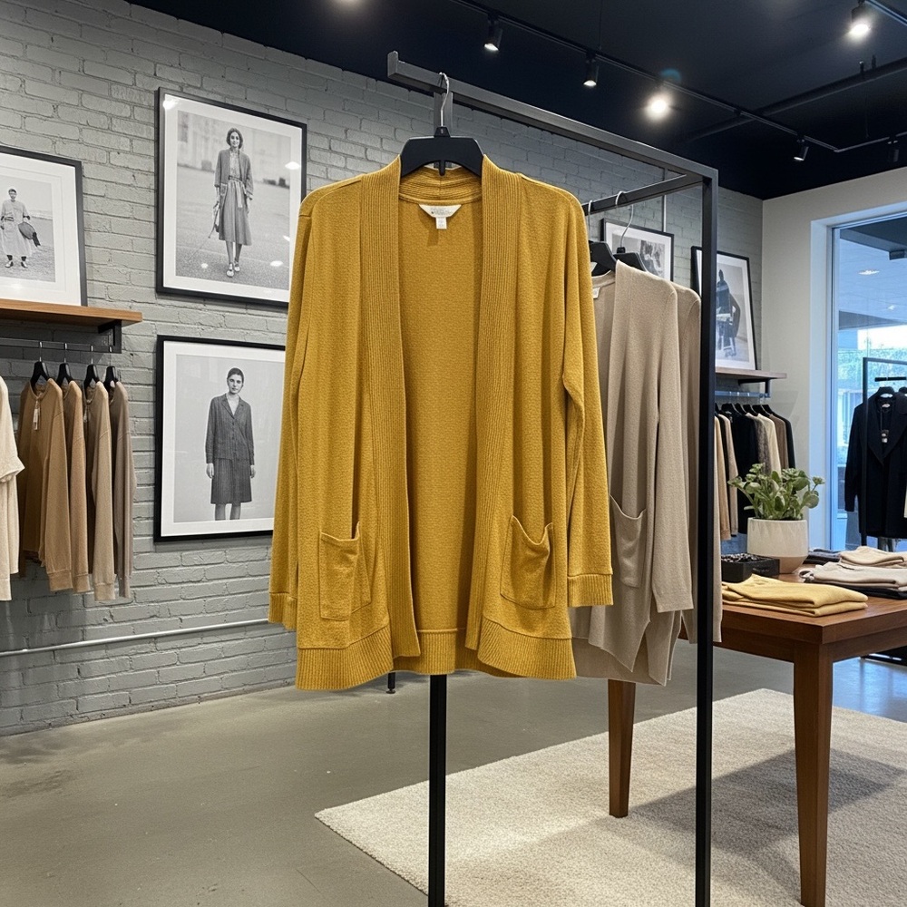 Market & Spruce Women's Yellow Cardigan Sweater